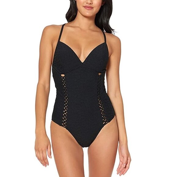 Jessica Simpson Rose Bay Textured Swimsuit - Picture 1 of 7